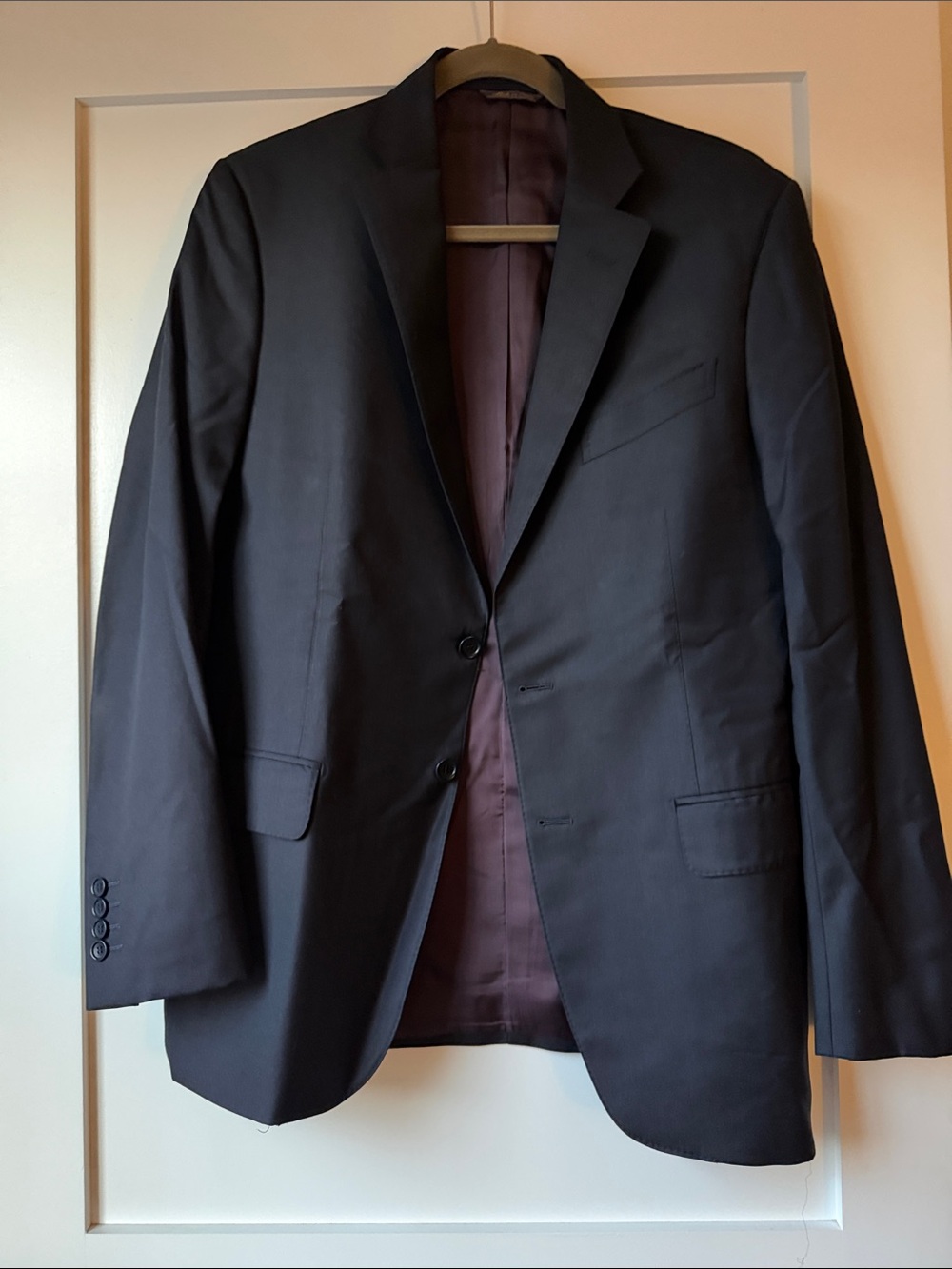 Men's Dark Navy Two-Button Suit - Italian Designer